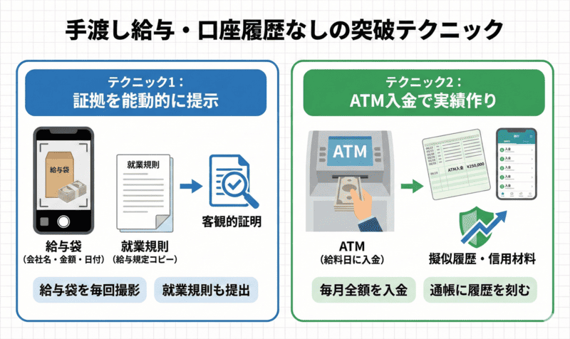 手渡しで口座履歴なし！先払い買取の利用テクニック