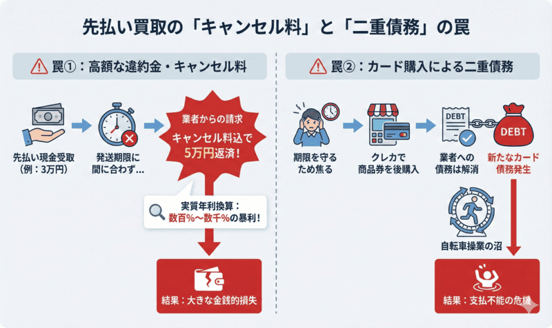 先払い買取で手元にない商品券を現金化してキャンセル料請求される罠