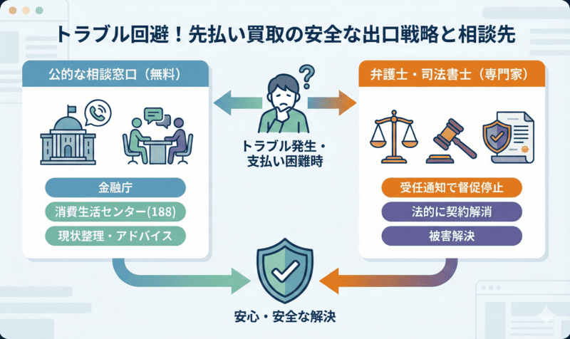 トラブル回避！先払い買取の優良業者の選び方と相談先