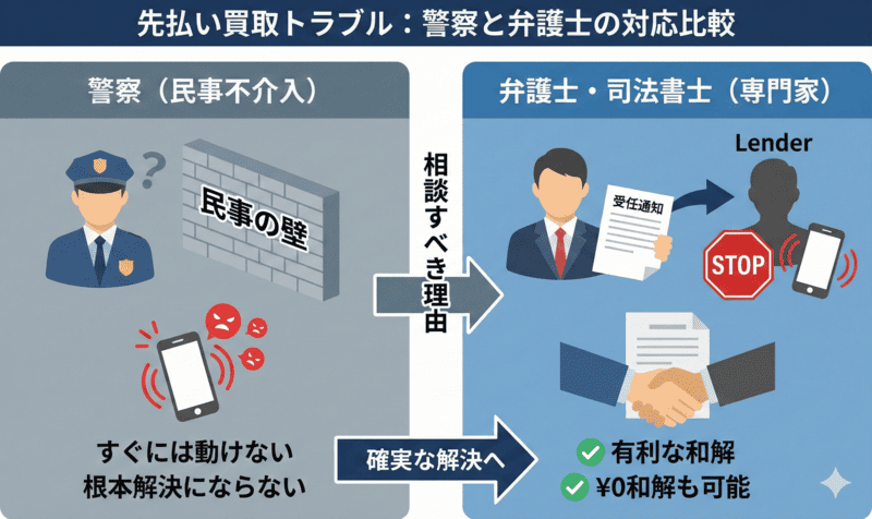 先払い買取の飛ばしや遅れは弁護士に相談すべき理由