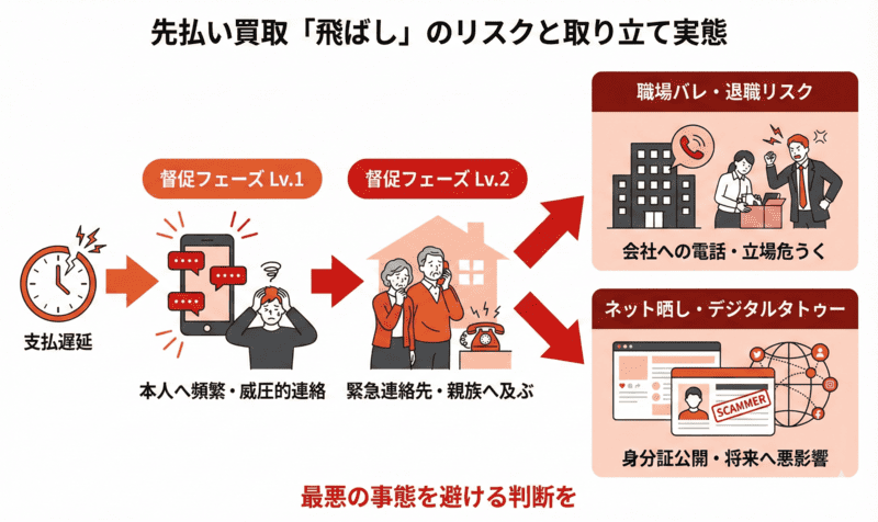 先払い買取「ツール系」を飛ばすリスクと取り立ての実態