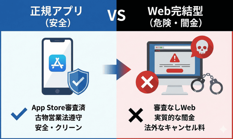 先払いに対応した質屋アプリとWeb完結型業者の違いとリスク